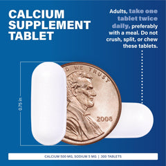 Major Oyster Shell Calcium 500 mg bottle pour reveals easy-to-take tablets