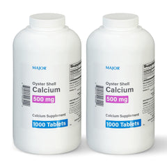 Major Oyster Shell Calcium bottle-front view supports bone health daily