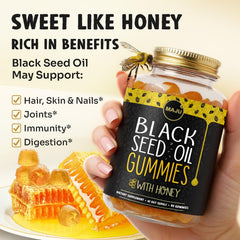 MAJU honey-infused gummy texture close-up with natural sweetness