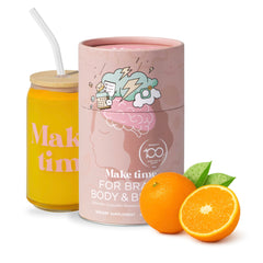 MAKE TIME brain health powder bottle front for daily focus boost.