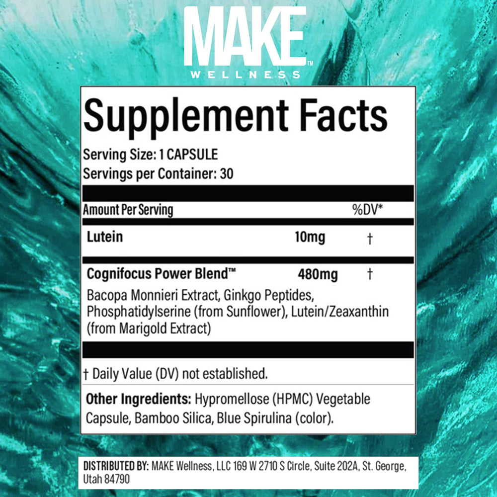 Make Wellness Focused packaging front showing label and allergen-free claim.