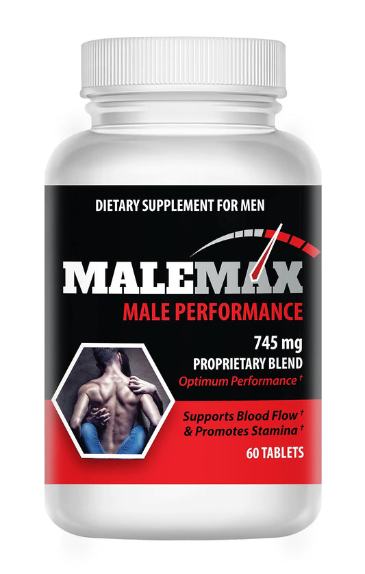 MaleMax bottle front view showcasing the product design for daily use