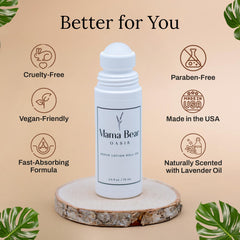 Application area neck and back with Mama Bear Oasis roll-on