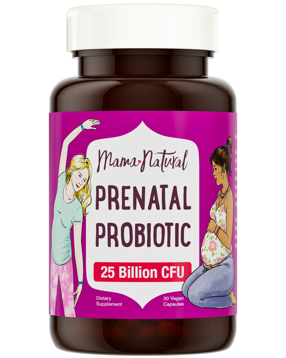 Text on bottle reads 25 Billion CFU emphasizing potency and convenience