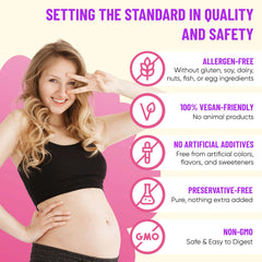 Mama's Select Prenatal on-the-go travel pack focusing on no refrigeration needs.