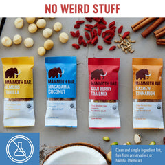 Mammoth Bar gluten-free and egg protein snack with clean ingredients