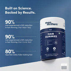 Nutrition panel on Man Matters Biotin Hair Gummy highlights key nutrients