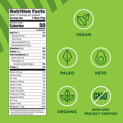 Manitoba Harvest organic and non-GMO badge on packaging