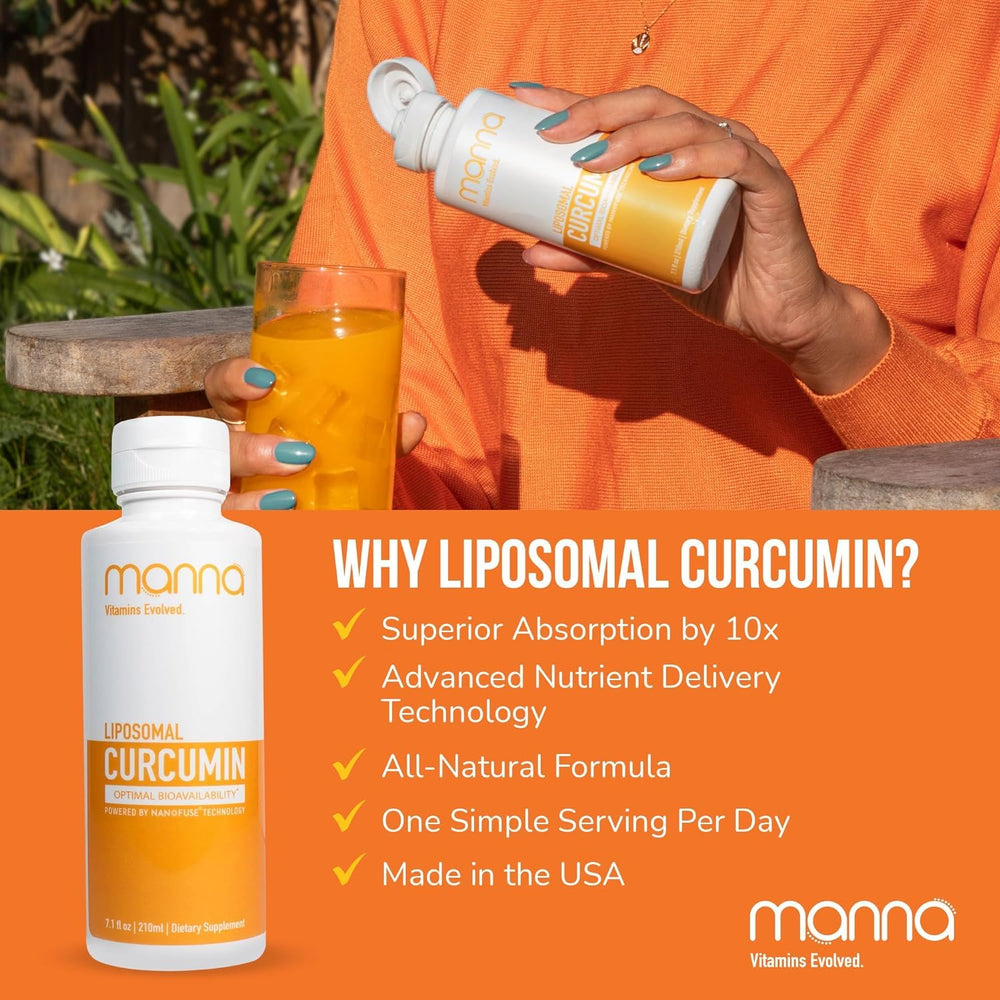 Manna Vitamins Evolved bottle in hand conveys convenient daily wellness.
