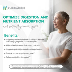 Proteolytic enzyme blend close-up in Mannatech BounceBack for everyday mobility support.