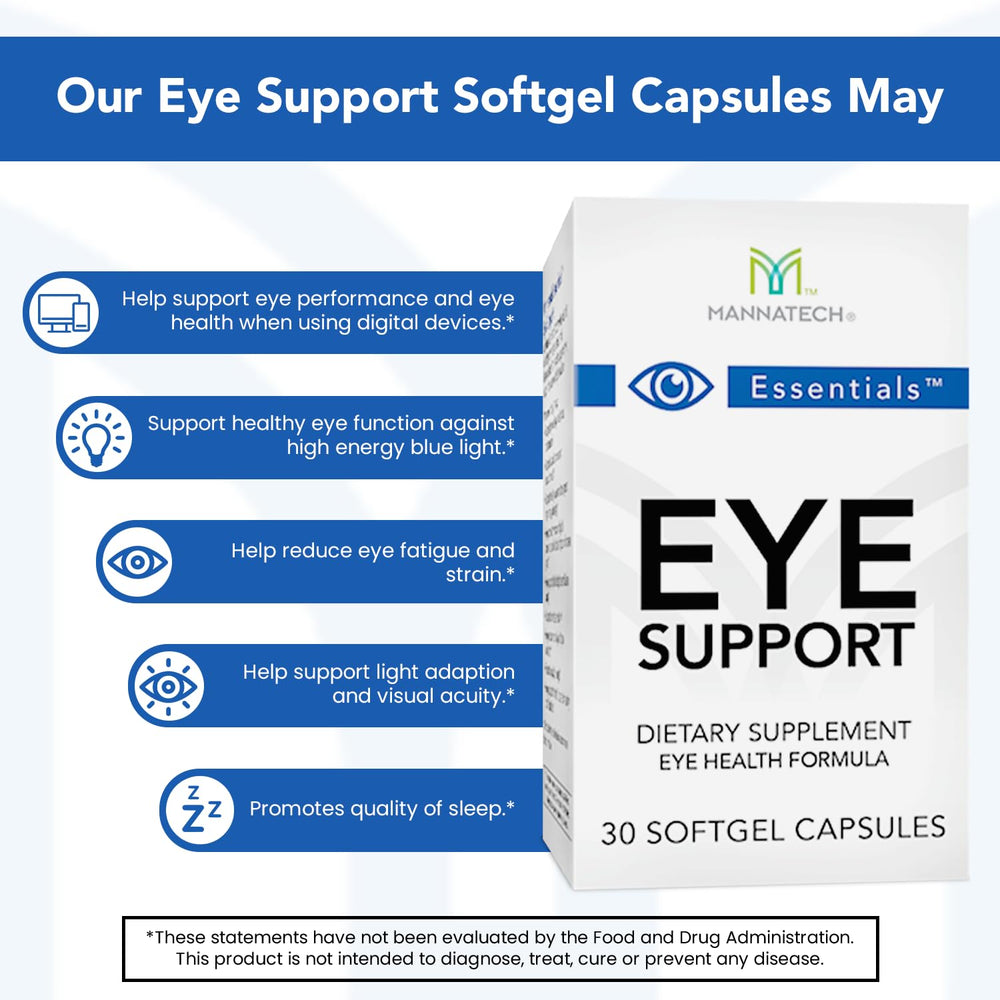 Product image highlighting blue-light support for digital life.