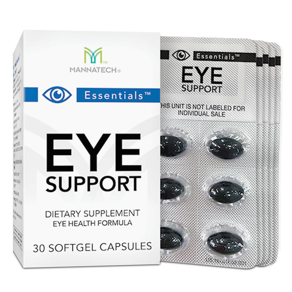 Mannatech Eye Care Supplement packaging shows the bottle for daily eye support.
