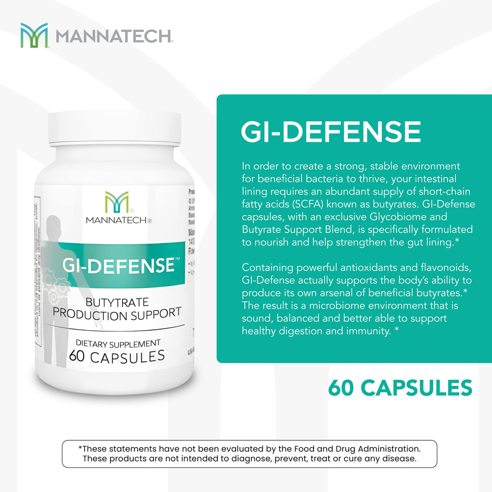Mannatech GI-Defense blend illustration visualizes butyrate support for gut lining