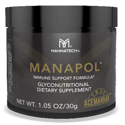 Mannatech Manapol immune support powder tub with scoop for digestion