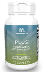 Mannatech Plus 90 capsules bottle viewed, suggesting immune support potential