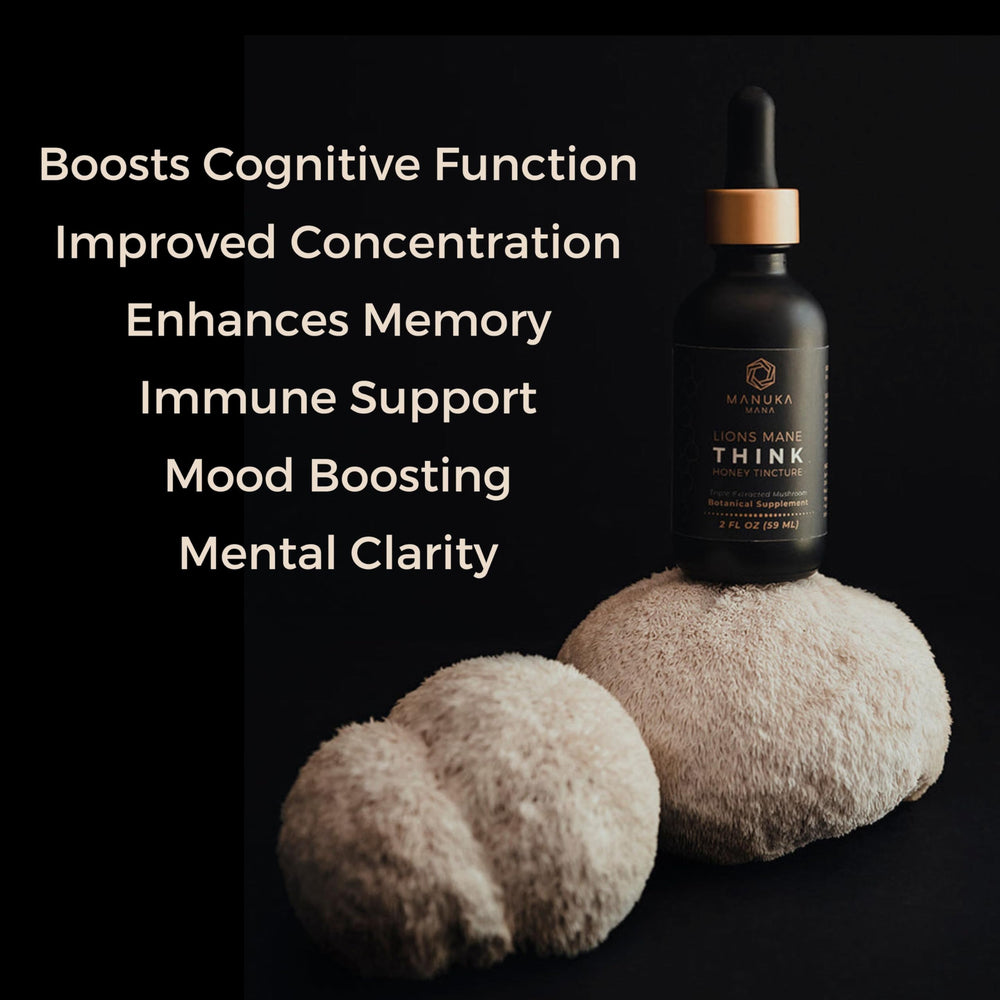 Manuka Mana 2 oz bottle showing 60 servings for daily support.