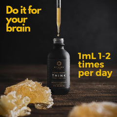 Macro view of Manuka Mana tincture dropper for quick brain-boost use.