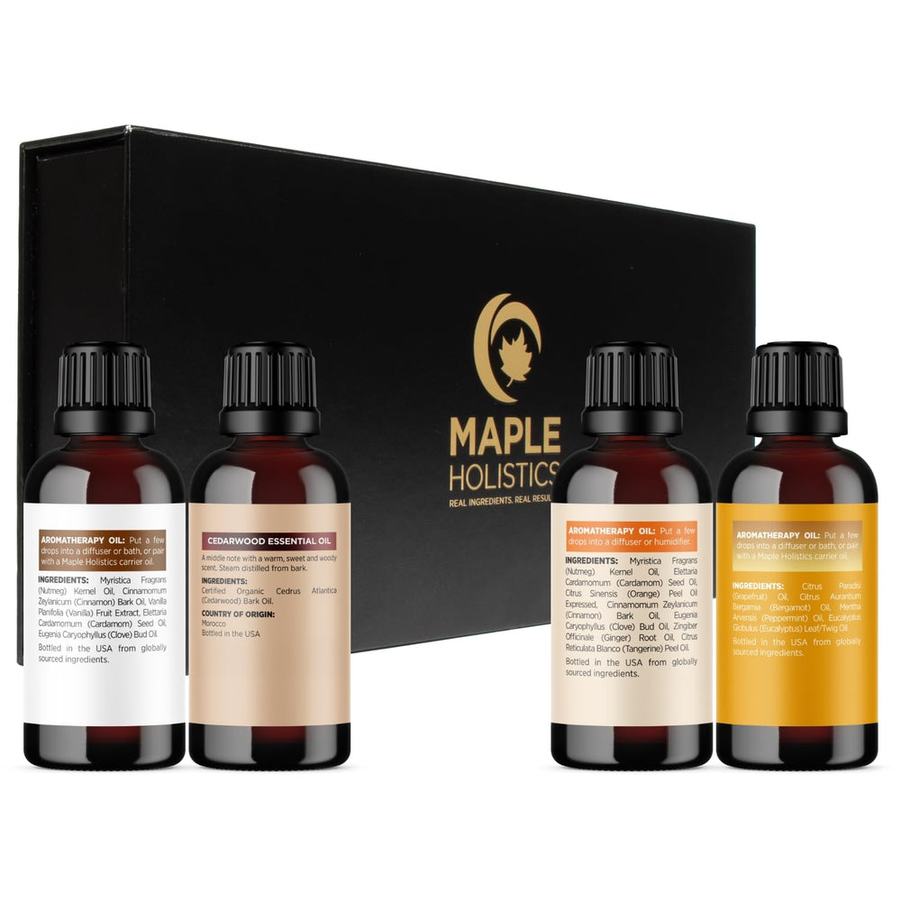 Maple Holistics diffuser setup showing easy autumn aroma in a room