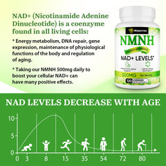 Mapurwn NMNH label highlights 500 mg per serving.