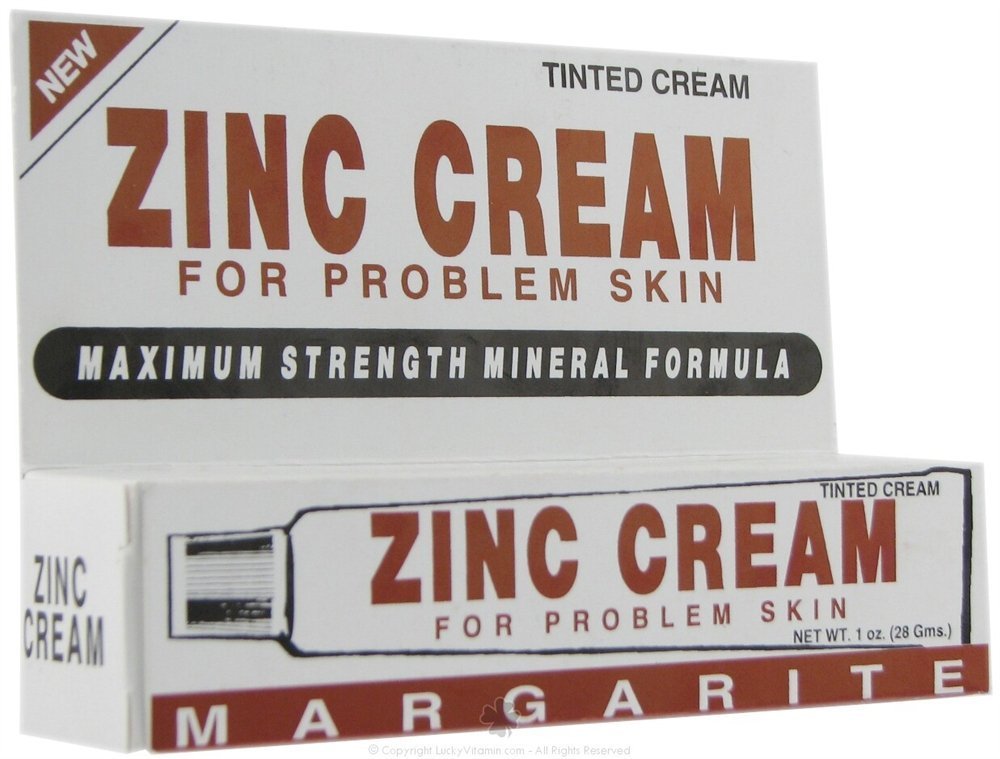 Margarite Cosmetics Zinc Cream 1-oz pack-3 for gentle daily skin care and protection