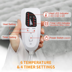 MargGona heating pad with 4 timers for safe auto-off control
