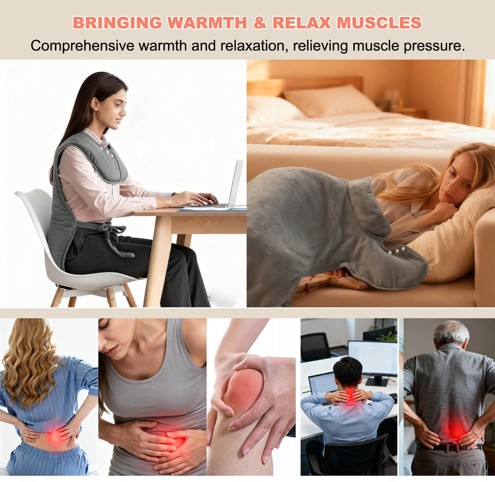 MargGona heating pad offers 6 heat settings for personalized comfort