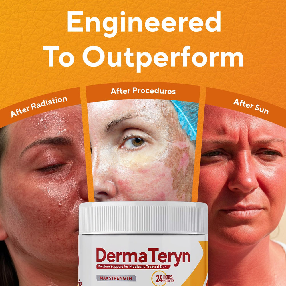 Marie Originals DermaTeryn zinc oxide barrier cream illustrating breathable protection for sensitive skin.
