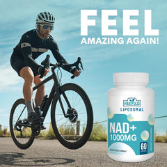 Maripolio Liposomal NAD+ 1000 mg packaging seal implies freshness.