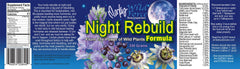 Markus Night Rebuild Powder ingredients image indicates natural geranium flavor.