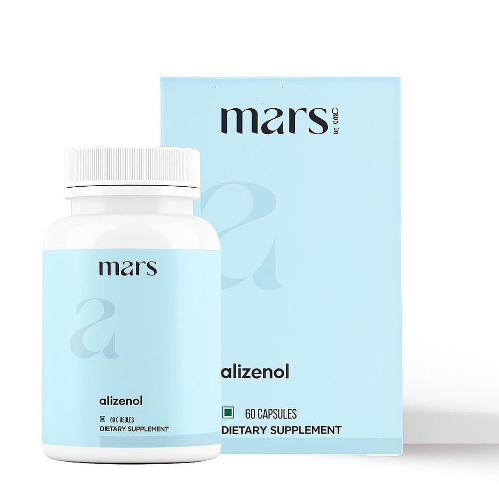 Mars by GHC Alizenol bottle front with 3-pack packaging for daily supplementation.