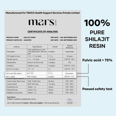 Mars Shilajit Gold Resin teaspoon portion for daily use.
