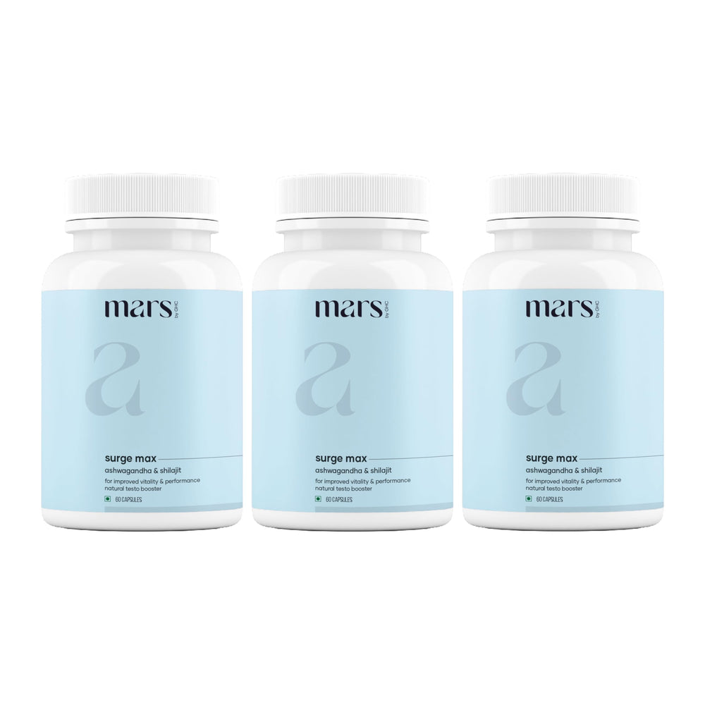 Mars Surgemax bottle close-up highlighting energy support