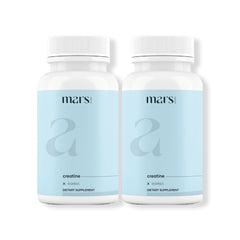 Mars by GHC creatine capsules bottle showing workout energy and endurance.