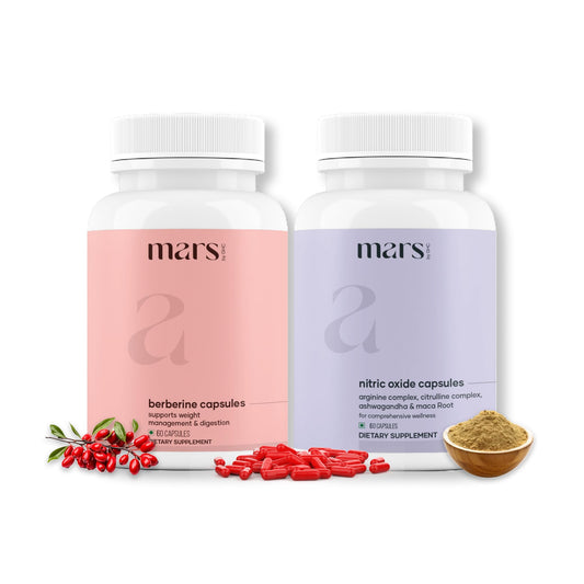Mars by GHC Nitric Oxide Combos packaging highlights branding and potential energy support.