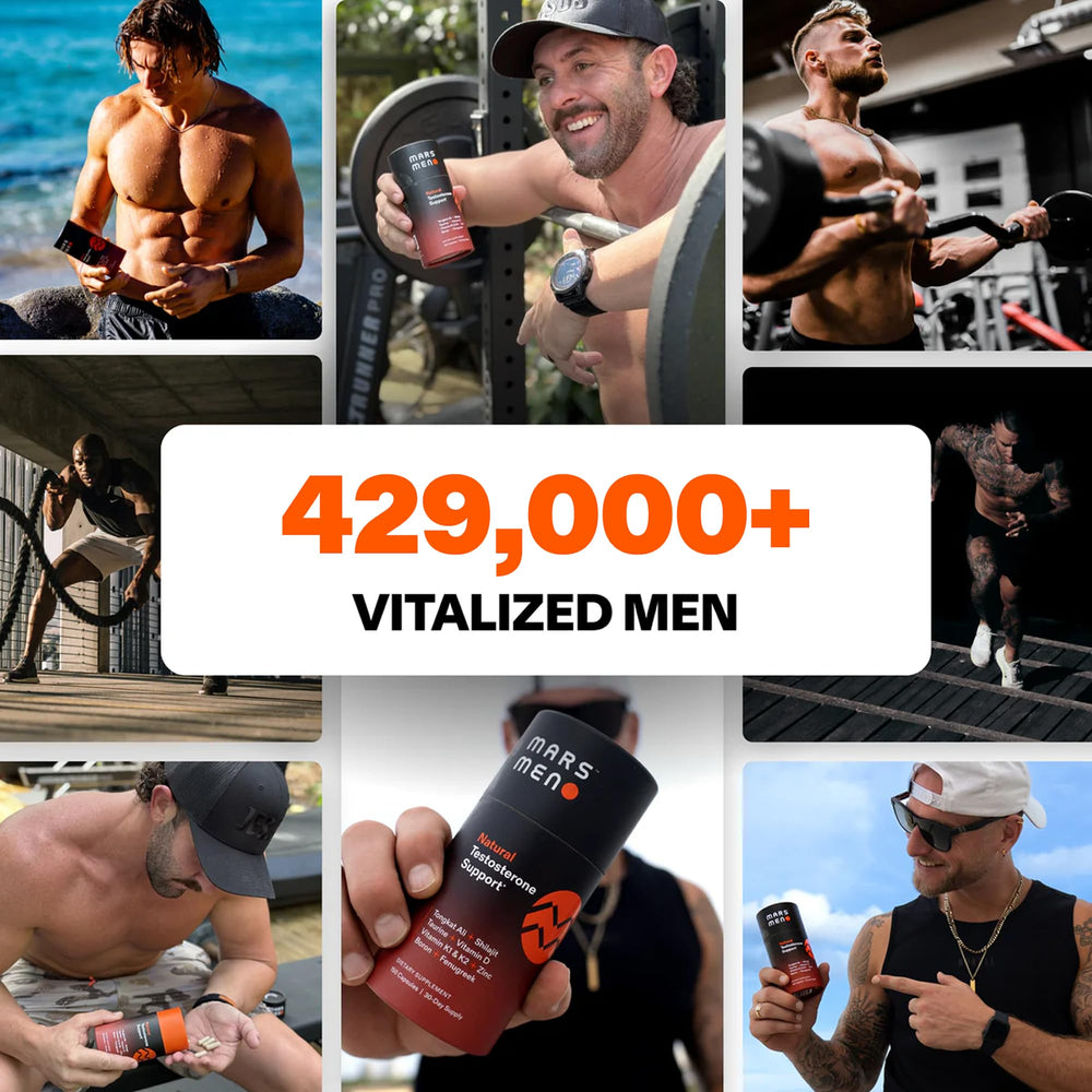 Mars Men Booster zinc ingredient close-up for vitality support