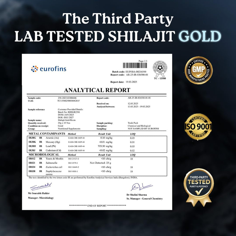 Mars Shilajit Gold resin spoon application demonstrates simple daily use.