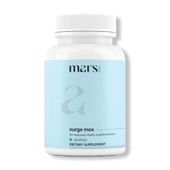 Mars Surgemax bottle front for daily vitality with clear branding