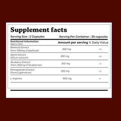 MarsbyGHC Beetroot Capsules bottle front suggests easy daily dosage.