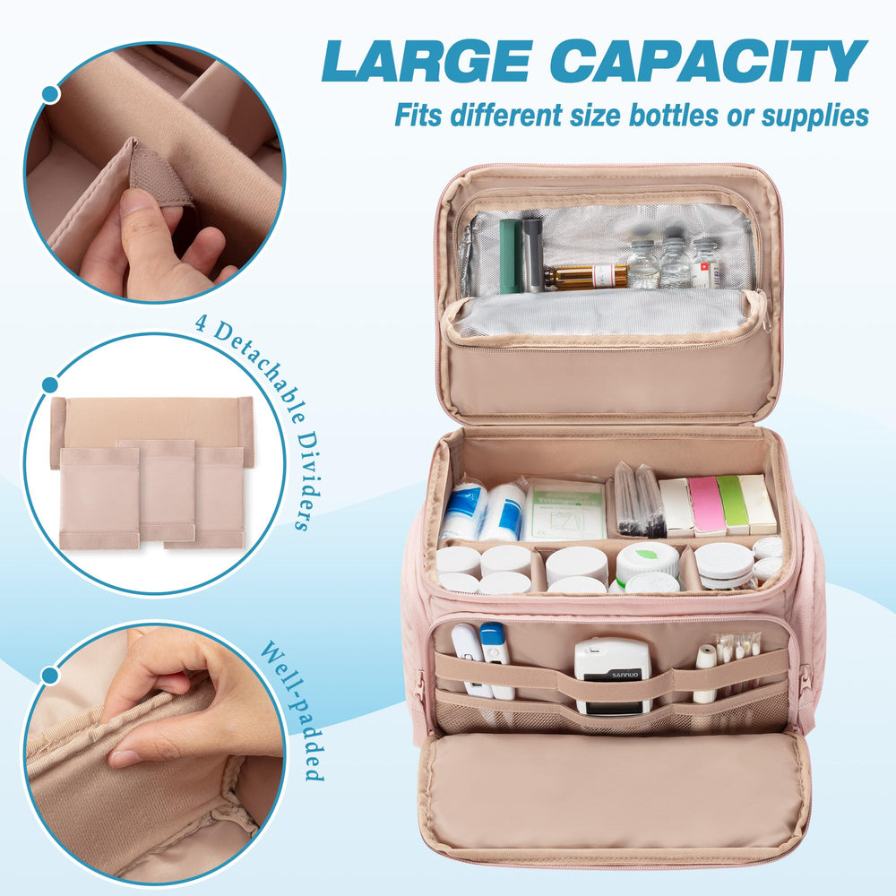 Marscamd bag shows four removable dividers for flexible bottle layout