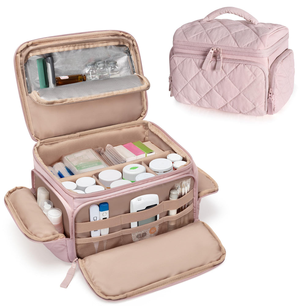 Marscamd medicine organizer bag with insulated pocket keeps meds cool on the go