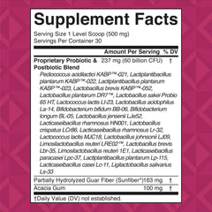 Front label on MaryRuth's vegan probiotic highlights allergen-free credentials.