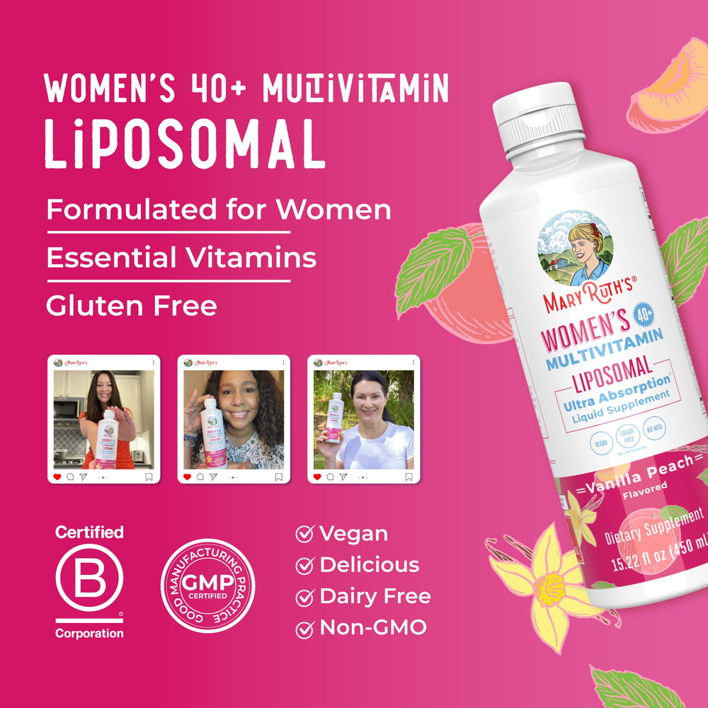MaryRuth’s box packaging highlights vegan, sugar-free formula.