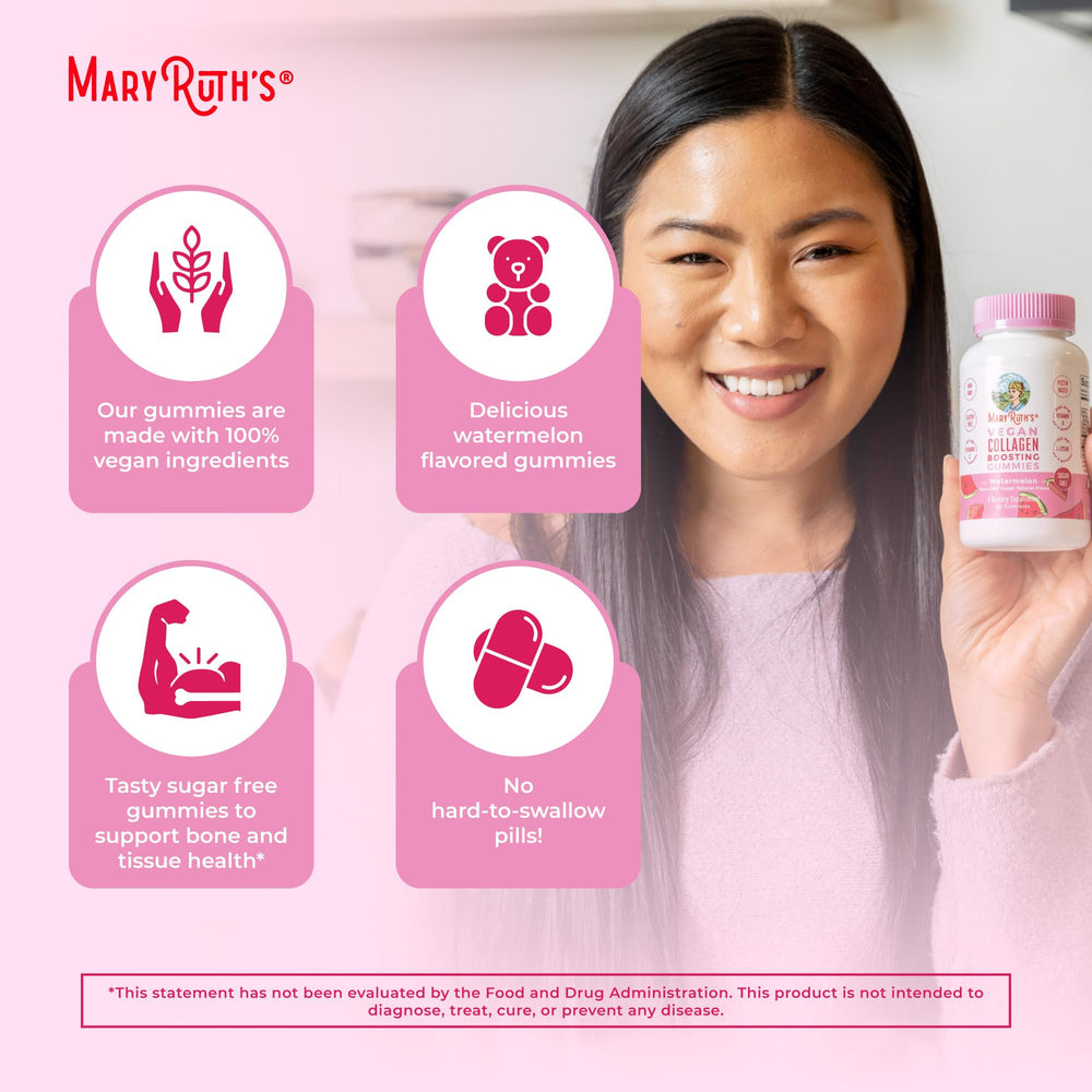 MARYRUTH'S collagen boosting gummies skin care support for a radiant look