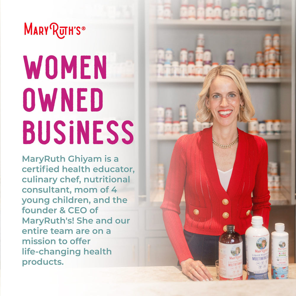 Clean product shot of MaryRuth's Organic Menopause Gummies communicates trusted quality.