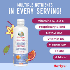 MaryRuth's Prenatal Liposomal 30-serving bottle on kitchen counter