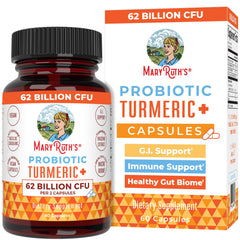 MARYRUTH'S probiotic turmeric bottle front for daily digestion support