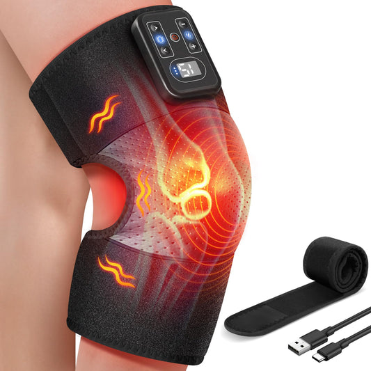 MASGRE cordless knee massager with heat for on-the-go relief