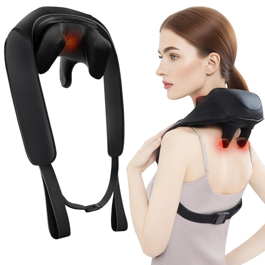 MASGRE shiatsu neck massager front view delivering portable deep kneading relief.