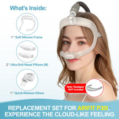 Masktouch quick-release elbow for easy CPAP connections and 360° rotation.