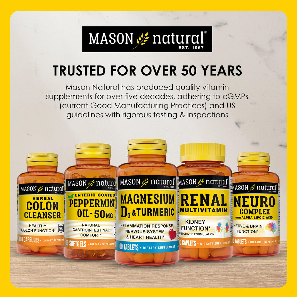 Mason Natural healthy lifestyle use suggests increased daily vitality with consistency